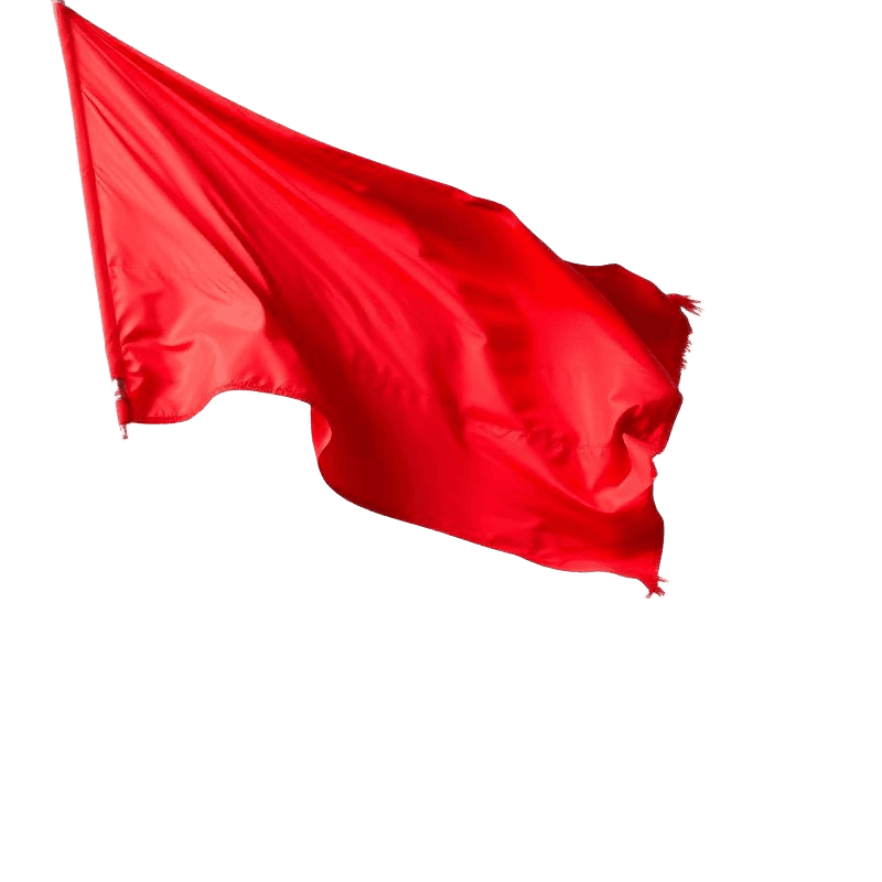 Red Flag - Bandeira vermelha representando sinais de alerta em relacionamentos